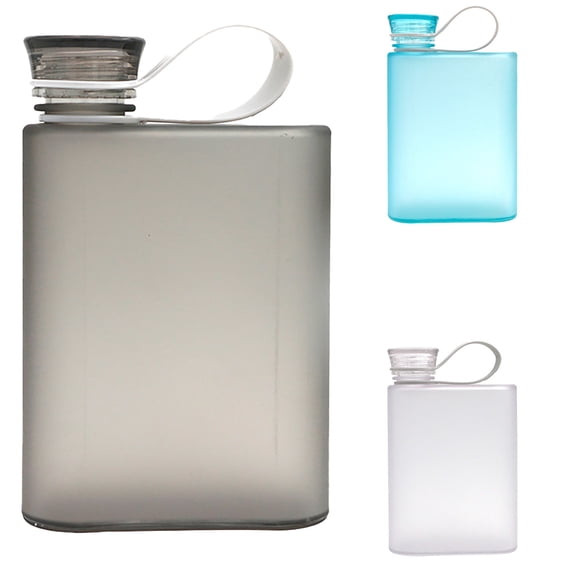 Clearance Under $3.89 Flat Sports Water Bottle with Removable Handle for Gym Travel and Fitness