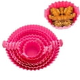 thumbnail image 1 of Clearance Under $3.94! 6 Pcs Reusable Silicone Air Fryer Liners, Non-Stick Cooking Mats for Kitchen (Pink, One Size), 1 of 4