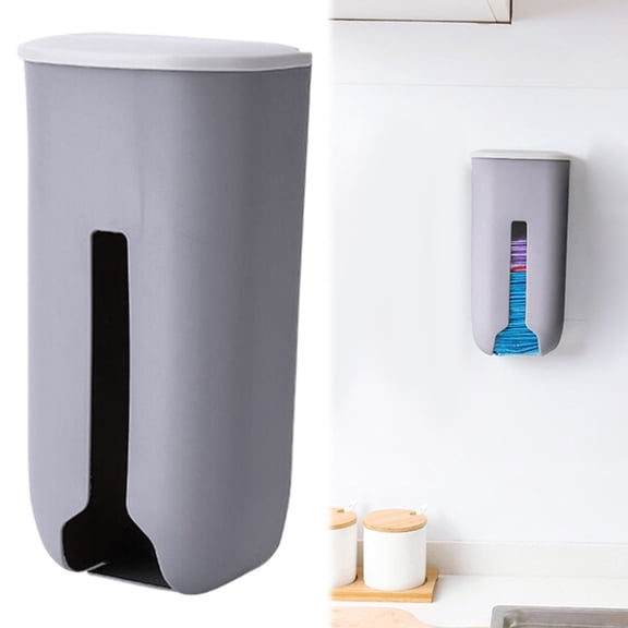Clearance Under $3.96! 1Pc Grocery Bag Dispenser with Lid (One Size, Grey)