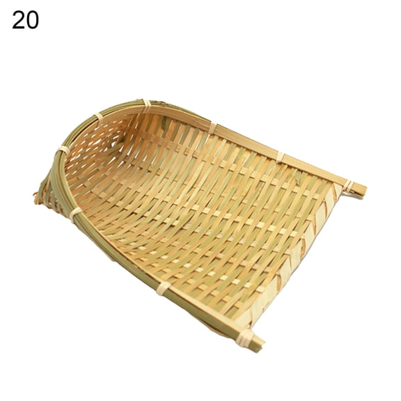 Clearance Under $3.96! 1Pc Multi-Purpose Bamboo Sieve Basket for Pantry (One Size, Khaki)