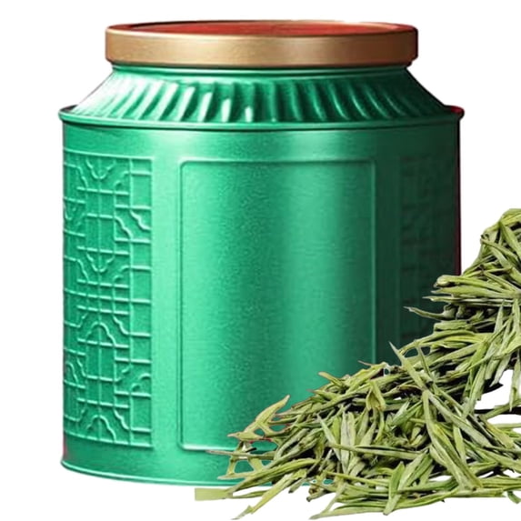 Clearance Under $3.96! Airtight Tin Tea Canister, Large Round Metal Storage Container for Tea Leaves, Coffee, and Dry Goods, Durable Preservation Jar