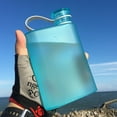thumbnail image 1 of Clearance Under $3.99 Flat Sports Water Bottle with Removable Handle for Gym Travel and Fitness, 1 of 5
