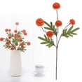 thumbnail image 1 of Clearance Under $3 Artificial Chrysanthemum Pick Artificial Pom Pom Mum Plastic For Fall Mantel Decor Thanksgiving Centerpiece Orange (1Pc), 1 of 9