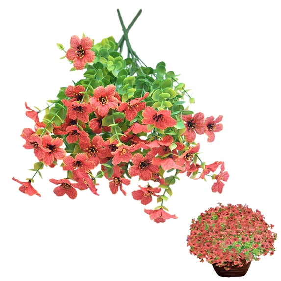 Clearance Under $3 Artificial Daisy Bouquet Small Daisy Bouquet Plastic For Bedroom Nightstand Decor Dressing Table Vase Orange (1Pc)