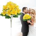 thumbnail image 1 of Clearance Under $3 Artificial Flower Bouquet Faux Flower Bundle For Living Room Vase Filler,Abs Yellow (1Pc), 1 of 9