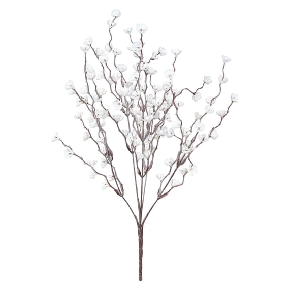 Clearance Under $3 Artificial Flower Pick Snow Plum Spray For Winter Mantel Spray,Plastic (H) (1Pc)