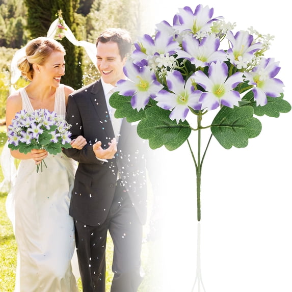 Clearance Under $3 Artificial Morning Glory Bouquet Artificial Morning Glory Bouquet For Living Room Vase Filler,Plastic (G) (1Pc)