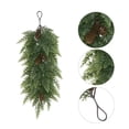 thumbnail image 1 of Clearance Under $3, Artificial Teardrop Swag Hanging Greenery Faux Pine and Cedar Accent with Cones for Front Door Mantel and Window Decor, 61cm(A), 1 of 5