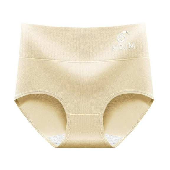 Joau Women's Cotton Underwear High Waisted Briefs Tummy Control Underwear Soft Stretch Full Coverage Panties for Ladies