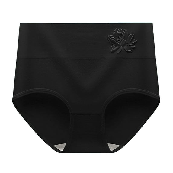 Joau Women's High Waist Cotton Underwear Full Coverage Briefs Soft Stretch Comfy Ladies Panties Underpants