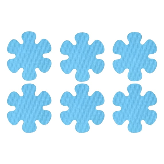 Clearance Under $3 Non-Slip Shower Stickers Safety Shower Grip Sticker For Bathtub Slip Prevention,Mixed Materials Blue (6Pc)