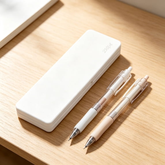 Clearance Under $3! Simple Single-Layer Pen Case White Hard Pencil Case Large Pencil Box
