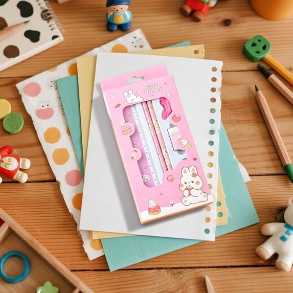 Clearance Under $3! Stationery Set Little White Rabbit Office Stationery Set Calligraphy Set