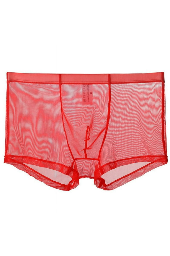 Clearance Under $4.00,Abomasnow Men's Ultra-Thin Mesh Underwear Lightweight See-Through Boxer Briefs Breathable Low Rise Briefs on Clearance