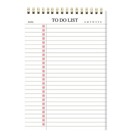 Clearance Under $4.04! 1PC Daily Schedule Notepad, Undated Hourly Planner for Task Management, Paper, for Home & Work, (One Size, Pink)