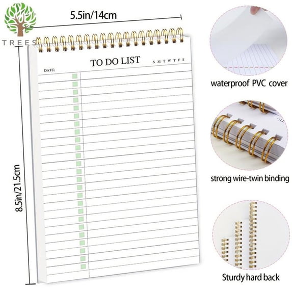 Clearance Under $4.09! 1PC To Do List Notepad, Daily Hourly Schedule Planner for Home & Office, Paper, for Task Management, (One Size, Green)