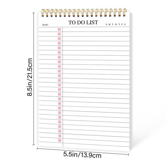 Clearance Under $4.09! 1PC To Do List Notepad, Daily Hourly Schedule Planner for Home & Office, Paper, for Task Management, (One Size, Pink)
