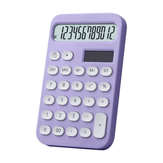 Clearance Under $4.34 1 Pack 12-Digit Solar Desktop Calculator with Tilt Stand