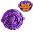 thumbnail image 1 of Clearance Under $4.34! 6 Pcs Reusable Silicone Air Fryer Liners, Non-Stick Cooking Mats for Kitchen (Purple, One Size), 1 of 4
