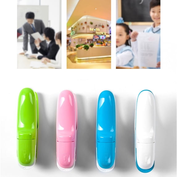 Clearance Under $4.49! 1 PC Stapleless Stapler Environmentally Friendly Paper Fastener for Office Home Use (Green)