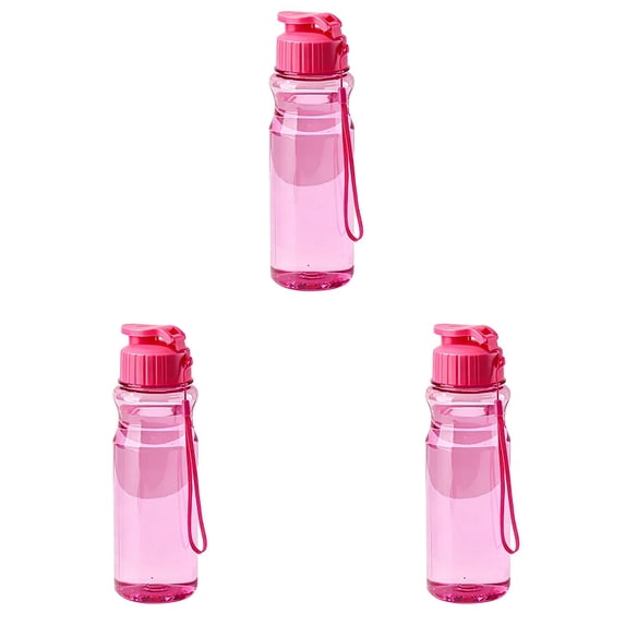 Clearance Under $4.49 Plastic Water Bottle with Hand Strap, Leakproof Reusable Sports Drinking Cup for Gym Travel School Outdoor