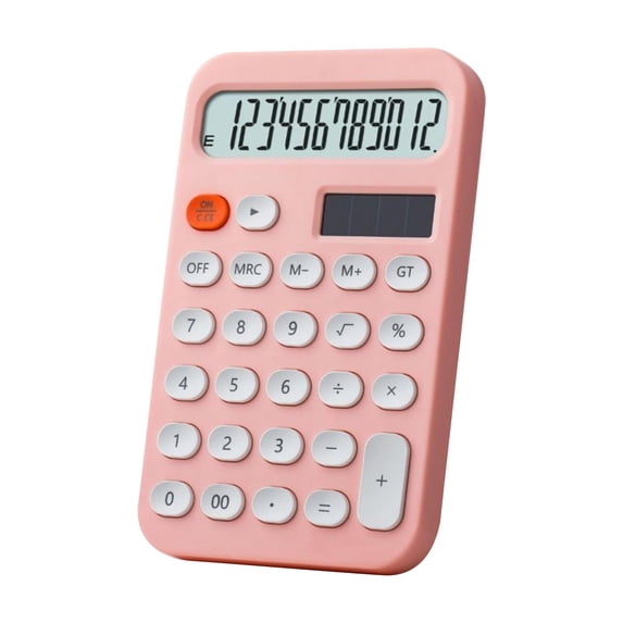 Clearance Under $4.64 1 Pack 12-Digit Solar Desktop Calculator with Tilt Stand
