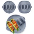 thumbnail image 1 of Clearance Under $4.79 Taco Holder Stand Silicone Plates with Dividers for Soft and Hard Shells Serving Tray, 1 of 4