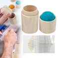 Clearance Under $4.79 Wooden Sewing Needle Holder, Portable Pin Cushion ...