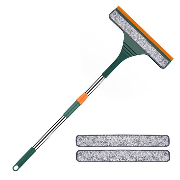 Clearance Under $4.86! 1 Pack 2-in-1 Window Cleaning Kit, Extendable Squeegee with Telescopic Pole (B, One Size)