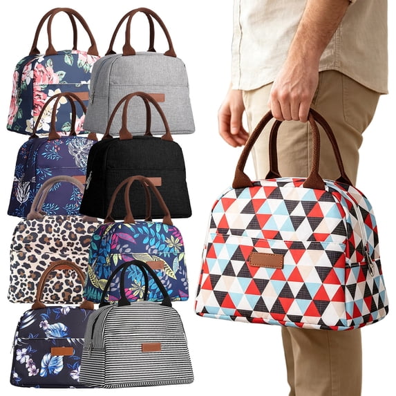 Clearance Under $4.89 Insulated Lunch Bag with Zipper, Reusable Thermal Tote for School Work Picnic and Travel