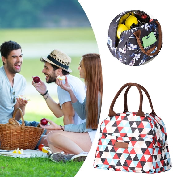 Clearance Under $4.99 Insulated Lunch Bag with Zipper, Reusable Thermal Tote for School Work Picnic and Travel
