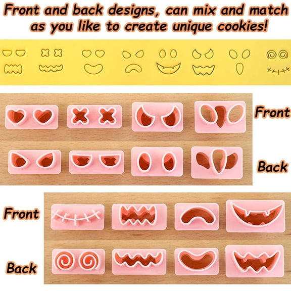 Clearance Under $4 Halloween Ghost Face Cookie Cutter Funny Expression, DIY Baking Tool