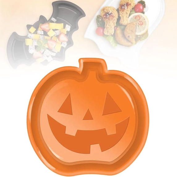 Clearance Under $4 Halloween Snack Tray Set – Ghost, Pumpkin & Bat Designs