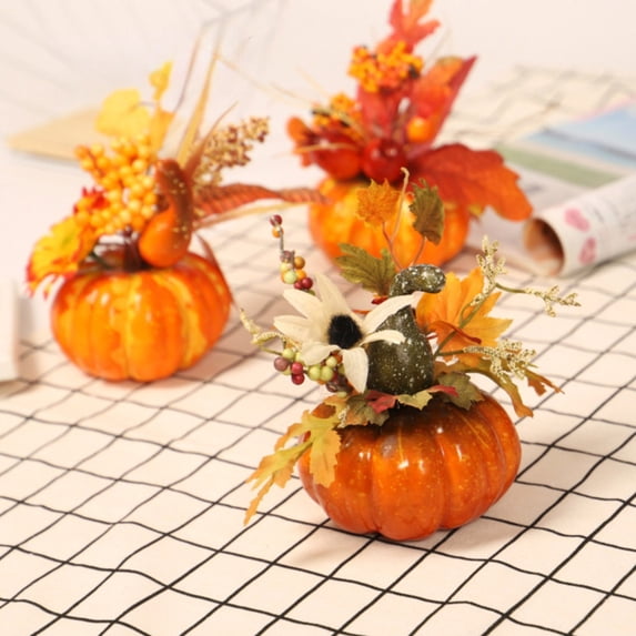 Clearance Under $4 Pumpkin & Sunflower Table Decor – Artificial Fall Centerpiece