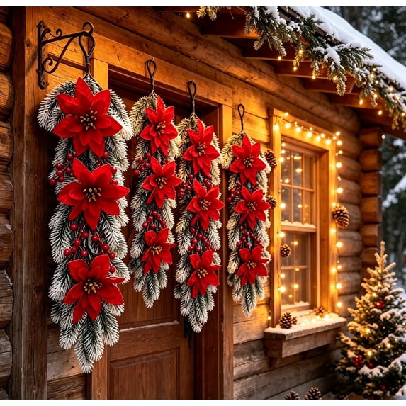 Clearance Under $4 Teardrop Berry Hanging Ornament for Christmas Door and Wall Decor