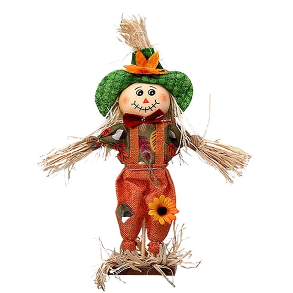 Clearance Under $4 Thanksgiving Pumpkin Figurine, 1PC Green Witch Scarecrow Decor, 13.78in Collectible Fall Home Decoration