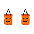 thumbnail image 1 of Clearance Under $5.1! 2 Pack LED Light Up Halloween Candy Bucket Bag with Handle (Grin), 1 of 5