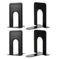thumbnail image 1 of Clearance Under 5$ 2 Pairs of Black Bookends, Fdelink 2 Pairs Bookend Stopper Non Slip Bracket Book Book End &Craft&Stationery, 1 of 9