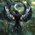 thumbnail image 1 of Clearance Under $5 2D Acrylic Crow Moon Hanging Decor Mystical Window Wall Art for Gothic Home Garden,1PC,White, 1 of 8