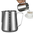 thumbnail image 1 of Clearance Under $5.39 Stainless Steel Milk Frothing Pitcher with Measuring Scale, Coffee Steaming Cup for Latte Art and Home Brewing, 1 of 5