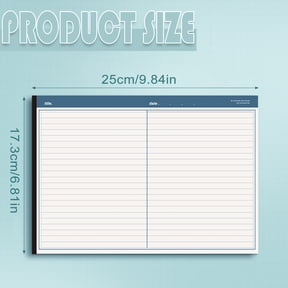 Clearance Under $5! 3Pc B5 Can Tear 20 Sheets (40 Pages) Of Paper Horizontally/Blue Composition Notebook Notepad