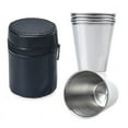 thumbnail image 1 of Clearance Under $5 4 Stainless Mug Tea Coffee Set Camping Steel Drinking Tumbler Cup of Glass&Bottle, 1 of 6