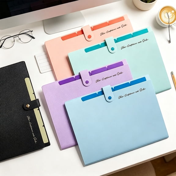 Clearance Under $5! 5-Grid Organ Pack Expanding File Organizer File Accordion