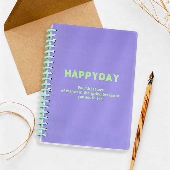 Clearance Under $5.5! Loose Leaf Notebook Purple Composition Notebook Notepad