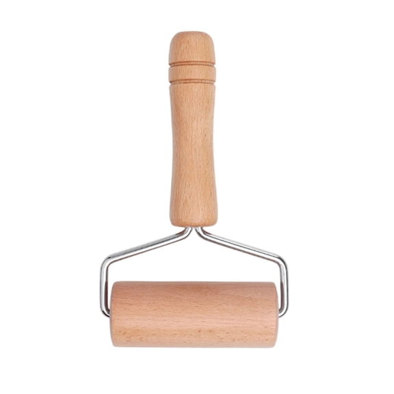 Clearance Under $5.64! 1Pc Wooden Rolling Pin with Tapered Ends for Dough, Dumplings, Pastry (18*9.5cm, Beige)