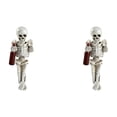 thumbnail image 1 of Clearance Under $5.7! 2 Pack Resin Skeleton Figurines with Wine Bottle, 7.5in Halloween Mantel Decor, 1 of 5