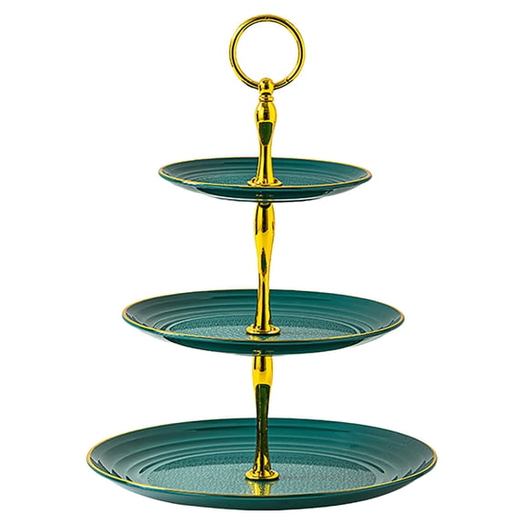 Clearance Under $5.76! 1Pc 3-Layer Cake Stand for Dessert Table (A, Green)