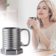 thumbnail image 1 of Clearance Under $5.89 Screws Shaped Mug, 380ml Hexagonal Ceramic Coffee Cup with Insulated Handle, 1 of 5