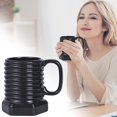 thumbnail image 1 of Clearance Under $5.89 Screws Shaped Mug, 380ml Hexagonal Ceramic Coffee Cup with Insulated Handle, 1 of 5