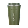thumbnail image 1 of Clearance Under $5.94! 1Pc Travel Coffee Cup with Vacuum Insulation (Stainless Steel, Green), 1 of 7